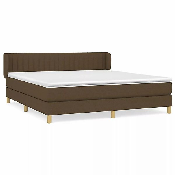 vidaXL Boxspringbett mit Matratze Dunkelbraun 180x200 cm Stoff1372076 günstig online kaufen