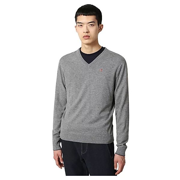 Napapijri Damavand V 3 Pullover XL Medium Grey Melange günstig online kaufen