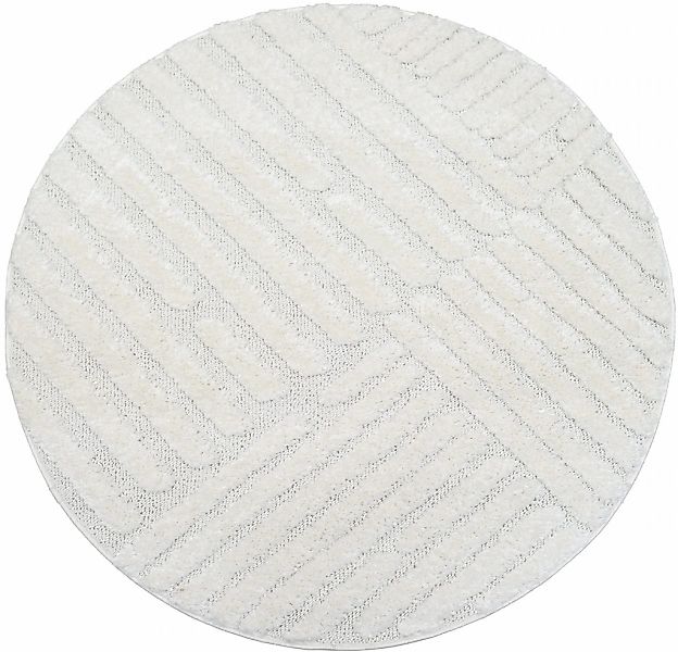 Carpet City "FOCUS749" rund 20 Höhe Boho-Teppich, Hochtief-Muster/ 3D-Effek günstig online kaufen