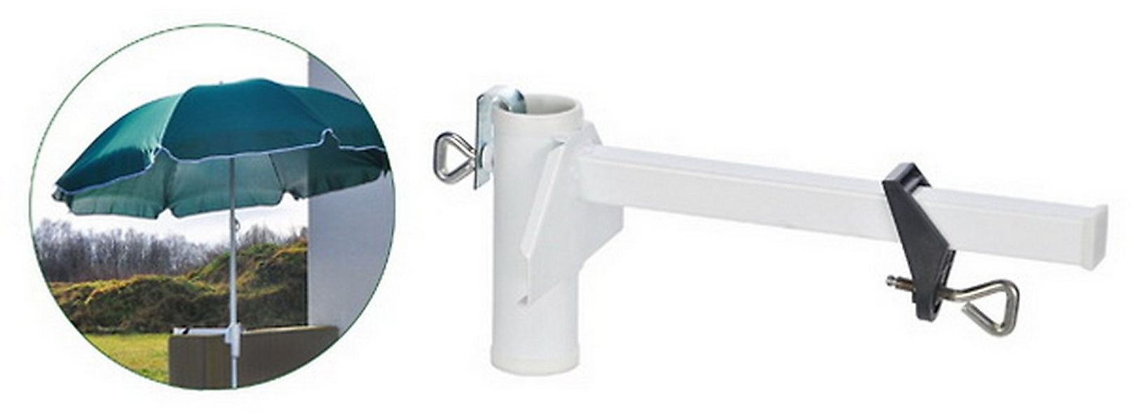 Haushalt International Schirmhalter Sonnenschirmhalterung für Balkongelände günstig online kaufen