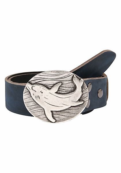 Rettungsring Gürtel Ledergürtel Koppelschließe mit Tiermotiv, wechselbar günstig online kaufen