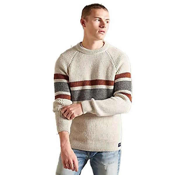 Superdry Classic Pattern Crew Pullover XL Ecru Stripe günstig online kaufen