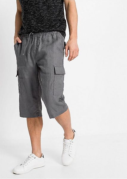 bonprix Cargobermudas aus Leinen, Regular Fit, mit sechs Taschen, eleganter günstig online kaufen