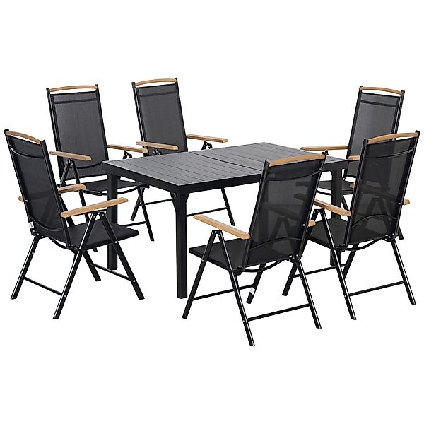 Outsunny Garten-Essgruppe Sitzgruppe klappbar 7tlg. 1 günstig online kaufen