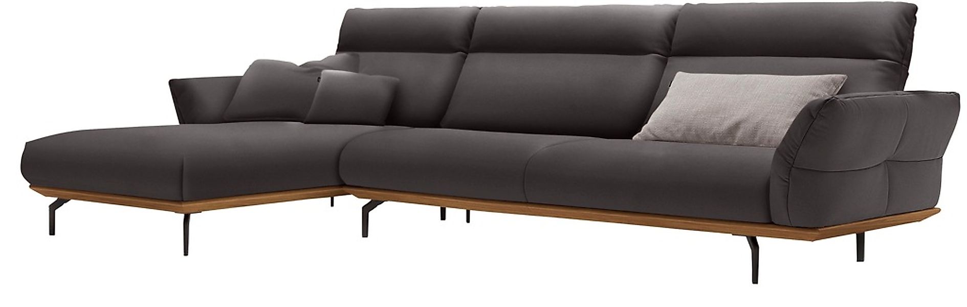 Creation BY ROLF BENZ Ecksofa »CR.460«, Sockel in Nussbaum, Winkelfüße in U günstig online kaufen