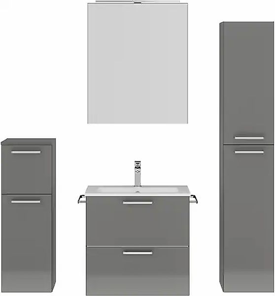 nobilia® Badmöbel-Set »Tolvina« vormontiert, mit Soft-Close, 4 Stk. tlg. günstig online kaufen