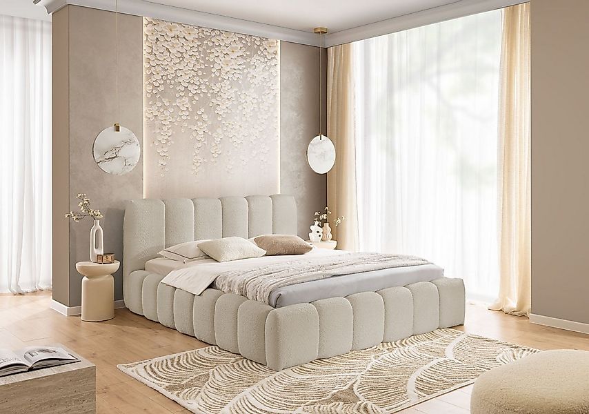 yourhouse24 Polsterbett Micandi mit Bettkasten (Bettgestell mit Lattenrost) günstig online kaufen