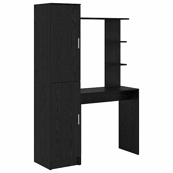 vidaXL Schreibtisch 2-Tlg Schwarz Eichen-Optik 3337282 günstig online kaufen