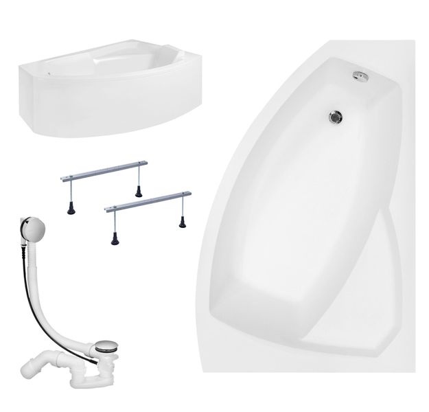 KOLMAN Badewanne Eckbadewanne Rima 160x100, (Links/Rechts), günstig online kaufen