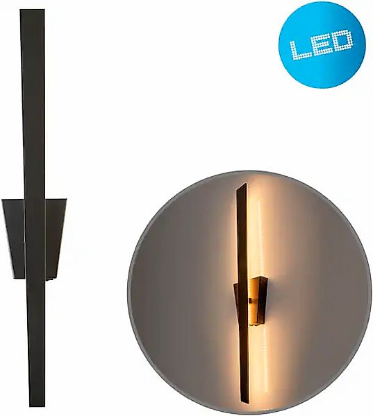 näve LED Wandleuchte »"TREVOR"«, 1 flammig, schwarz, trapezförmiger Baldach günstig online kaufen
