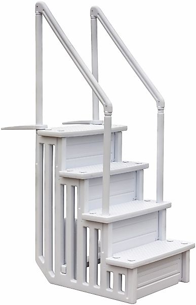Gre Poolleiter aus Polyethylen Easy Access Tragkraft bis zu 110 kg Weiß günstig online kaufen