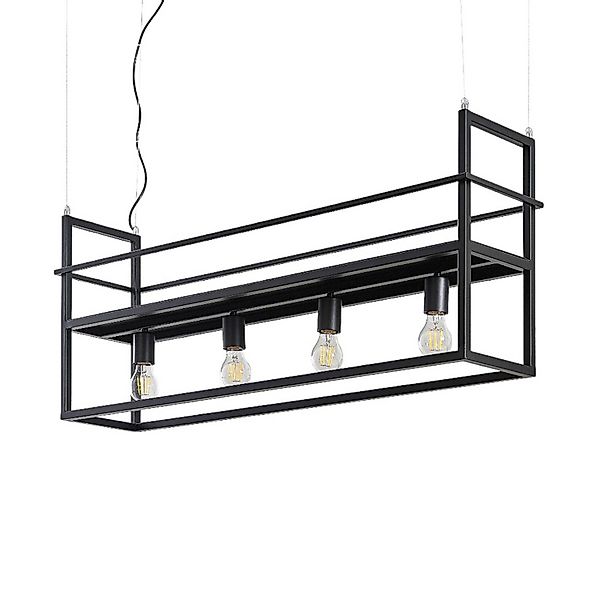 Lindby Pendelleuchte Grisela 9626896 Modern in Schwarz aus Metall 4-flammig günstig online kaufen