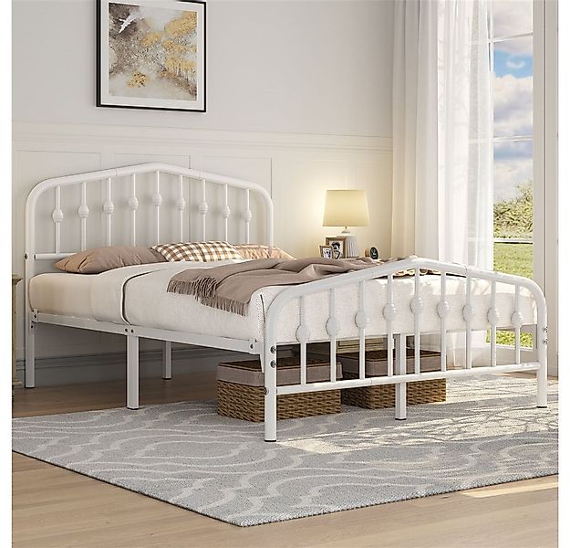 Yaheetech Metallbett 90-160cm (B), Bettrahmen Vintage Bettgestell mit krone günstig online kaufen