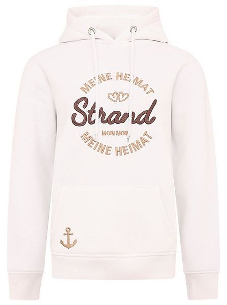 Zwillingsherz Hoodie "Meine Heimat" mit aufgesticktem "Strand"-Schriftzug v günstig online kaufen