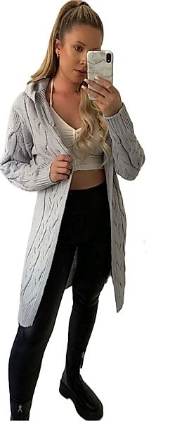 Worldclassca Kapuzenstrickjacke Worldclassca lange Strickjacke Zopfmuster günstig online kaufen