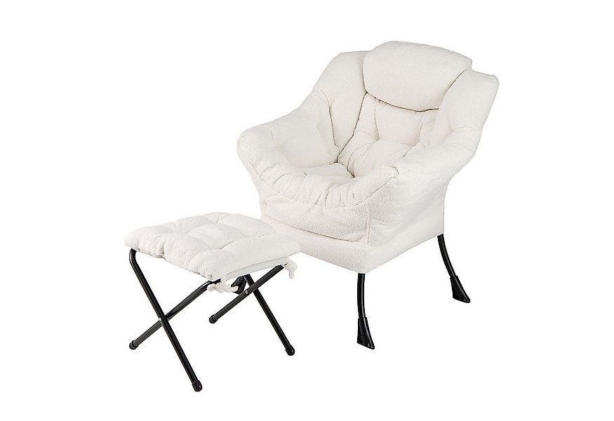 COSTWAY Relaxsessel (2-St), Ohrensessel mit Hocker, gepolstert günstig online kaufen