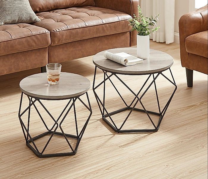 VASAGLE Couchtisch (2er Set), Beistelltisch, abnehmbare günstig online kaufen