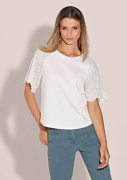 MADELEINE Shirtbluse Kurzes Blusen-Shirt im Material-Mix günstig online kaufen