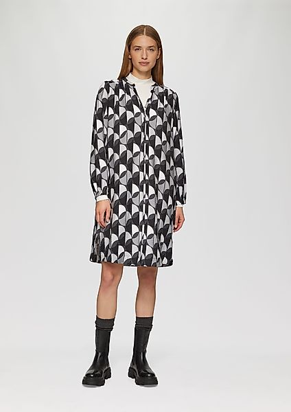 s.Oliver Minikleid Viskose-Kleid mit All-over-Print und günstig online kaufen