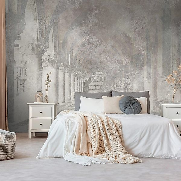 PROFHOME 399151-GU Fototapete Architektur Matt Grau Beige 3,71 m x 2,8 m 0, günstig online kaufen