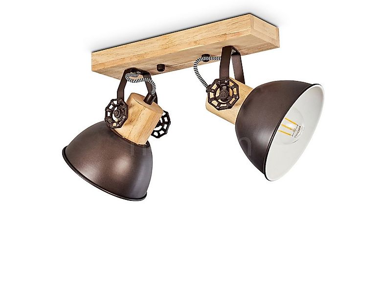 hofstein Deckenleuchte »Cotes« Deckenlampe aus Metall/Holz in Anthrazit/Wei günstig online kaufen