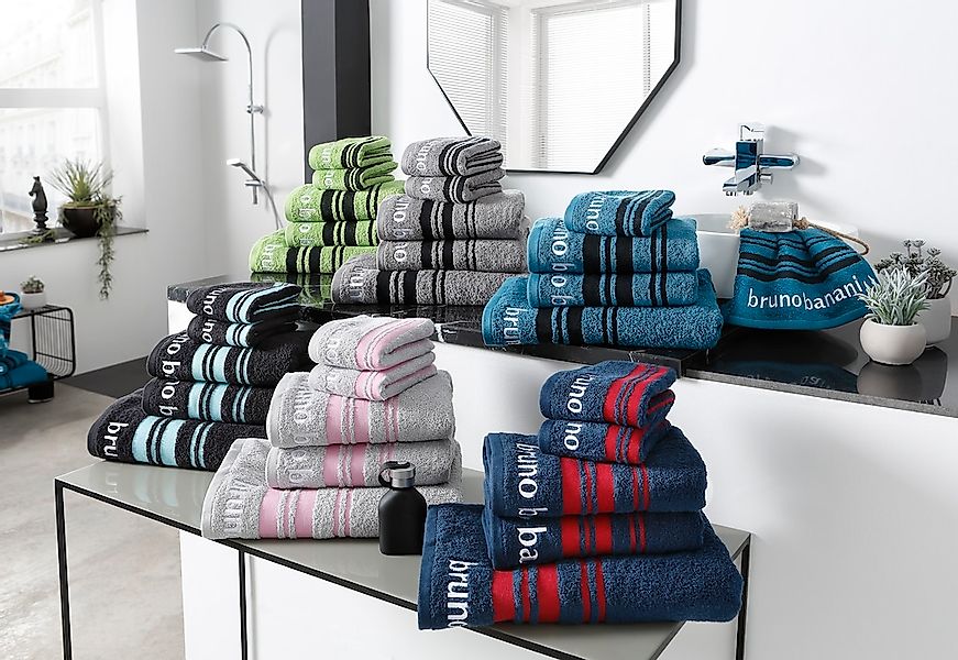 Bruno Banani Handtuch Set "Daniel, 1 Duschtuch 70x140, 2 Handtücher 50x100, günstig online kaufen