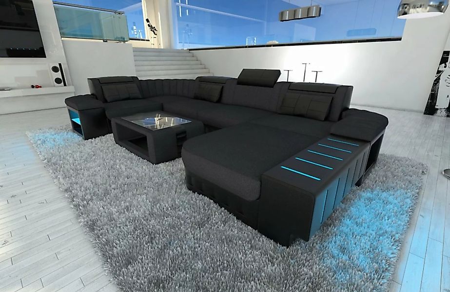 Sofa Dreams Wohnlandschaft Polster Stoffsofa Bellagio U Form Stoff Sofa Cou günstig online kaufen