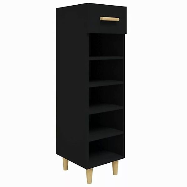 furnicato Schuhschrank Schwarz 30x35x105 cm Holzwerkstoff (1-St) günstig online kaufen