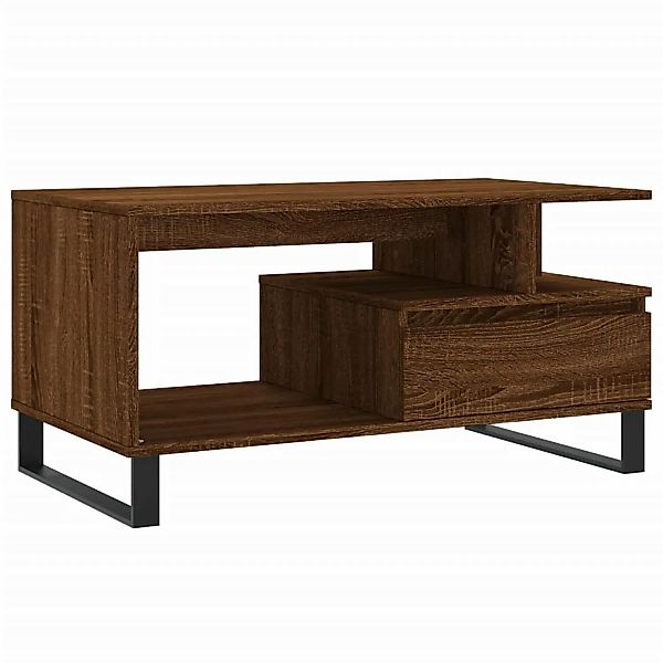 vidaXL Couchtisch Braun Eichen-Optik 90x49x45 cm Holzwerkstoff Modell 4 günstig online kaufen