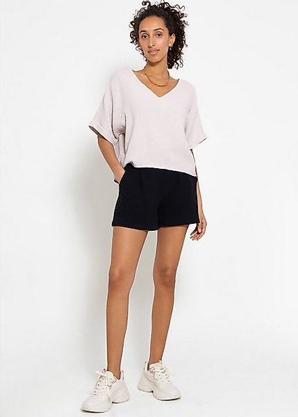 SASSYCLASSY Shorts Musselin Sommershorts miot breitem Bund Baumwoll Shorts günstig online kaufen