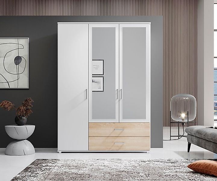 Schlafkontor Drehtürenschrank "Ivar Kleiderschrank mit Spiegel" inklusive 2 günstig online kaufen