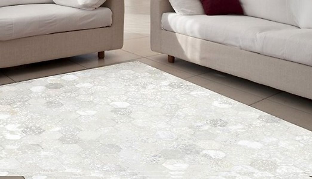 my home Lederteppich »Zeno«, rechteckig, 8 mm Höhe, Wohnzimmer günstig online kaufen