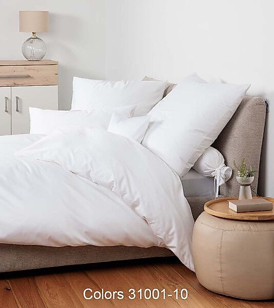 Janine Bettwäsche Colors, Mako-Satin, 3 teilig, feinfädige uni Bettwäsche f günstig online kaufen