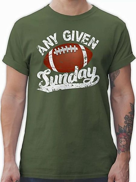 Shirtracer T-Shirt Any given Sunday mit Football weiß American Football NFL günstig online kaufen