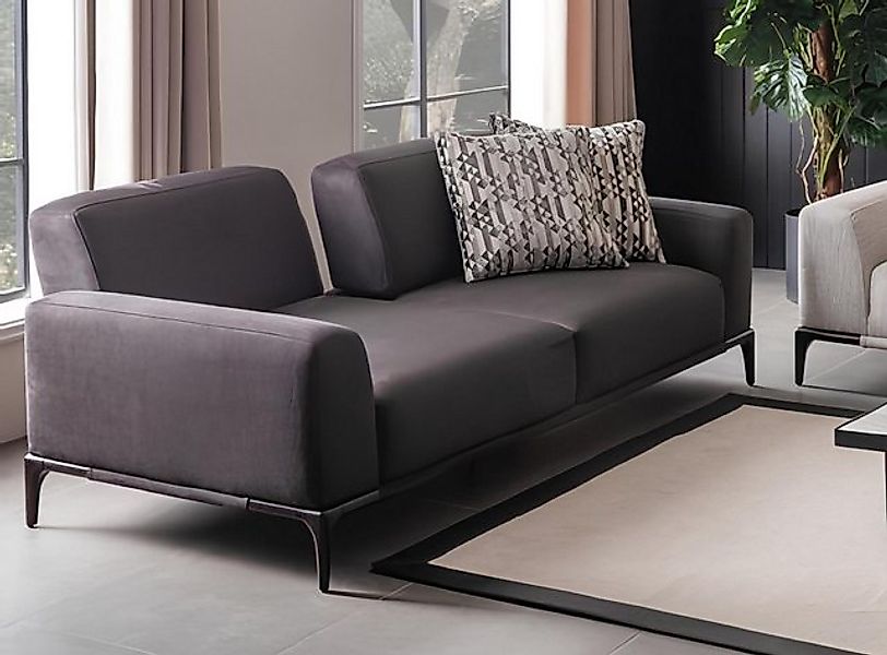 Xlmoebel Sofa Braunes Luxus-Sofa für 3 Personen im modernen Wohnzimmerstil günstig online kaufen