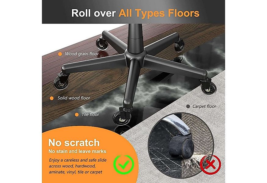 BlingBin Stuhlrolle 5 Stück Rollen für Bürostuhl Caster Schreibtisch Stuhl günstig online kaufen