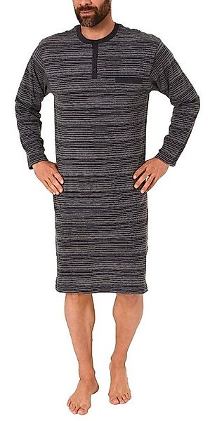 Normann Pyjama Herren Nachthemd langarm Streifenoptik - auch in Übergrößen günstig online kaufen