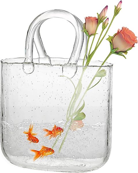 FELIXLEO Dekovase Glas Blumenvase Glasvasen Weihnachtsdeko günstig online kaufen