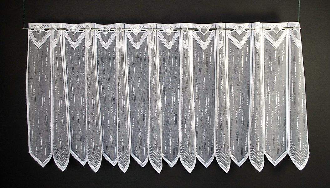 Gardinen Kranzusch Scheibengardine längs gestrichelt, Stangendurchzug, günstig online kaufen