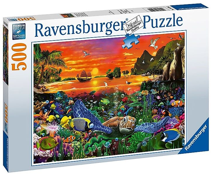 Ravensburger Puzzle 500 Teile Ravensburger Puzzle Schildkröte im Riff 16590 günstig online kaufen
