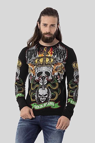 Cipo & Baxx T-Shirt "Sweatshirts" mit coolem Front-Print günstig online kaufen