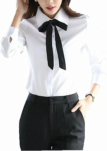 FIDDY Langarmhemd Langärmliges Button-Down-Hemd für Damen mit schmaler Pass günstig online kaufen