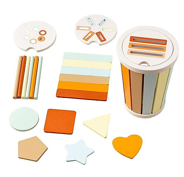 Coonoor Lernspielzeug Kinder Montessori Spielzeug Holz Farbe Form Sortiersp günstig online kaufen