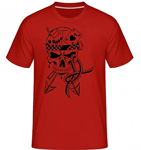 Totenkopf Krieger Tattoo · Shirtinator Männer T-Shirt günstig online kaufen