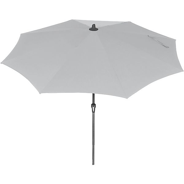 Siena Garden Marktschirm Ø 300 cm Grau mit Kurbelmechanik günstig online kaufen