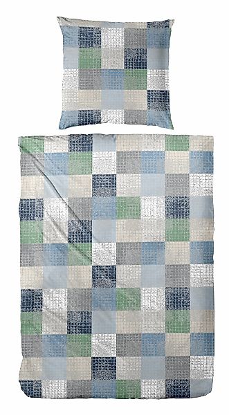 Primera Bettwäsche "Biber-Bettwäsche Pixelgrid" 2 Stk. mit klassischer Karo günstig online kaufen