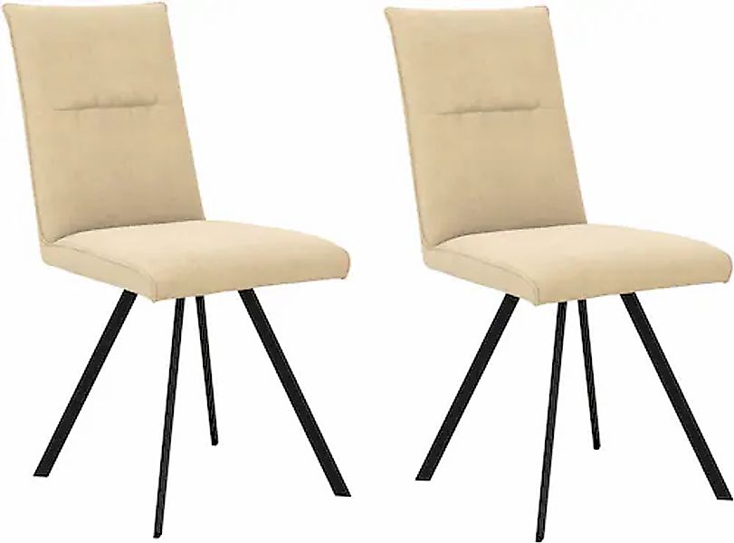 Home affaire 4-Fußstuhl »Sava«, (Set), 2 St., Chenille, Metallgestell günstig online kaufen