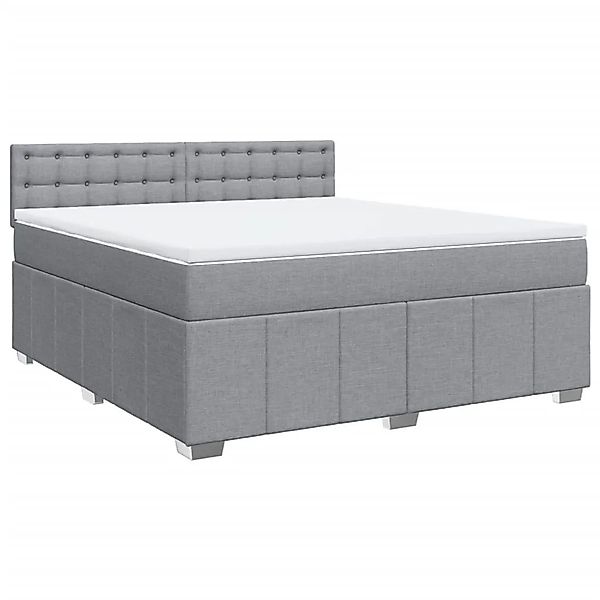 vidaXL Boxspringbett mit Matratze Hellgrau 180x200 cm Stoff 3289461 günstig online kaufen