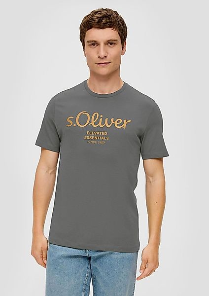 s.Oliver T-Shirt mit Metallic-Logo-Aufdruck im 2er günstig online kaufen