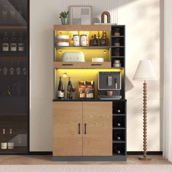 Flieks Hochschrank KüchenBuffet (100x47x187 cm, 1-St., günstig online kaufen